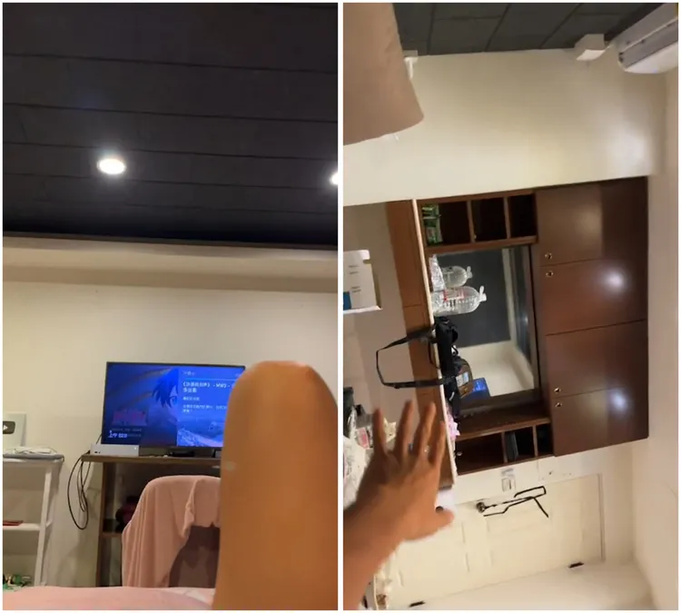 大方透過鏡頭展示房間內的陳設，天花板和牆壁都有裝設隔音墊，他相當喜愛看動漫，經常透過動漫舒壓。翻攝《sun_gojo100》的IG