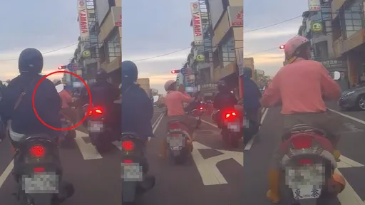 太虔誠!阿伯騎車遇廟「竟急煞停路中拜拜」 後車嚇:再這樣很快見佛祖