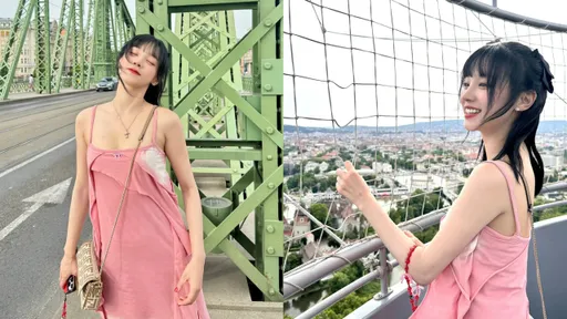 宋雨琦套粉色細肩洋裝好俏麗 全身逾10萬行頭穿出超強女友感