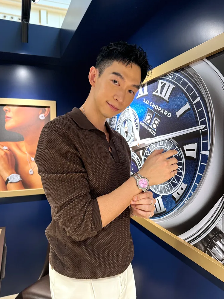 王可元很喜歡手上的Alpine Eagle系列腕錶新作。張家玲攝