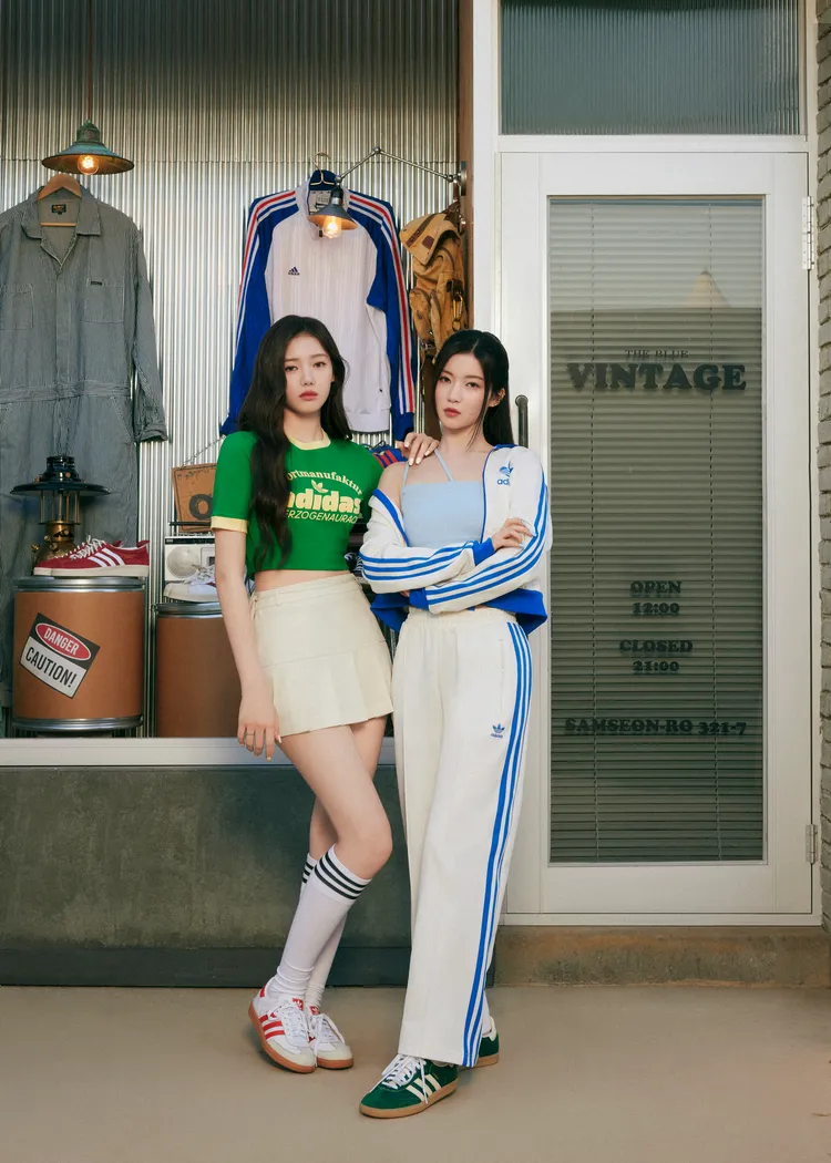 Rora（左）、Asa換上去年大爆鞋款Samba。品牌提供