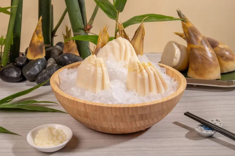 完美詮釋最原始風貌的「冰山鮮筍」，入口清脆鮮甜、散發著柔美淡雅的氣息。業者提供