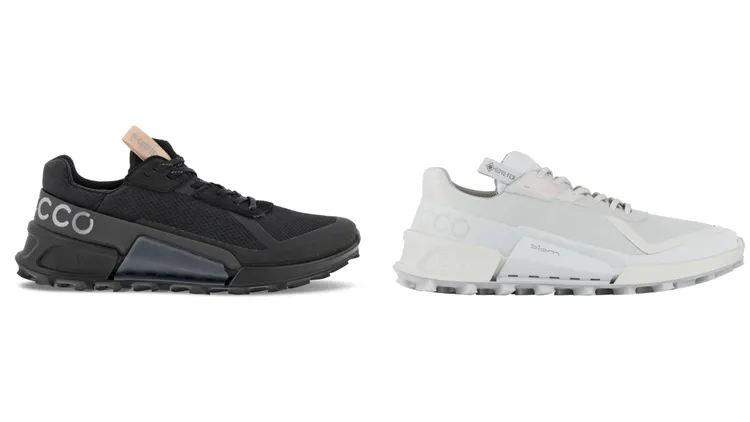 防水戶外運動女鞋黑色（左）、白色（右），各7980元。品牌提供
