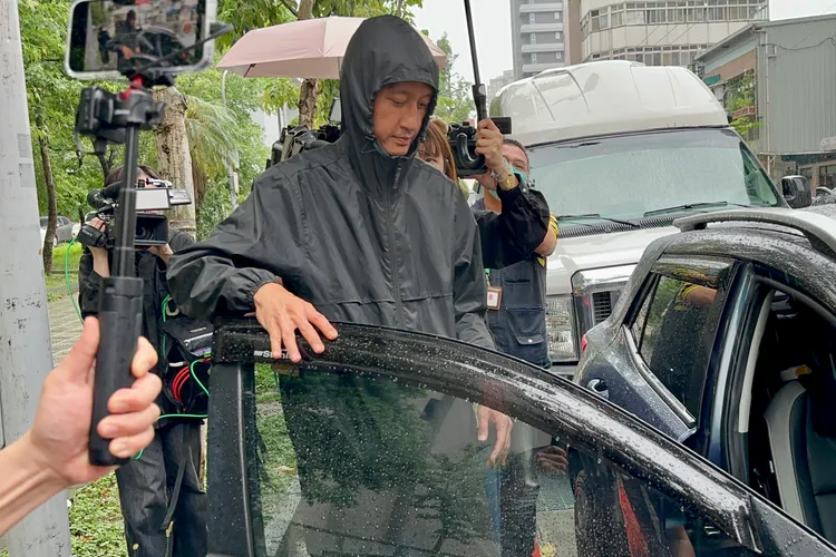 唐治平離開士林地檢署。特勤中心攝