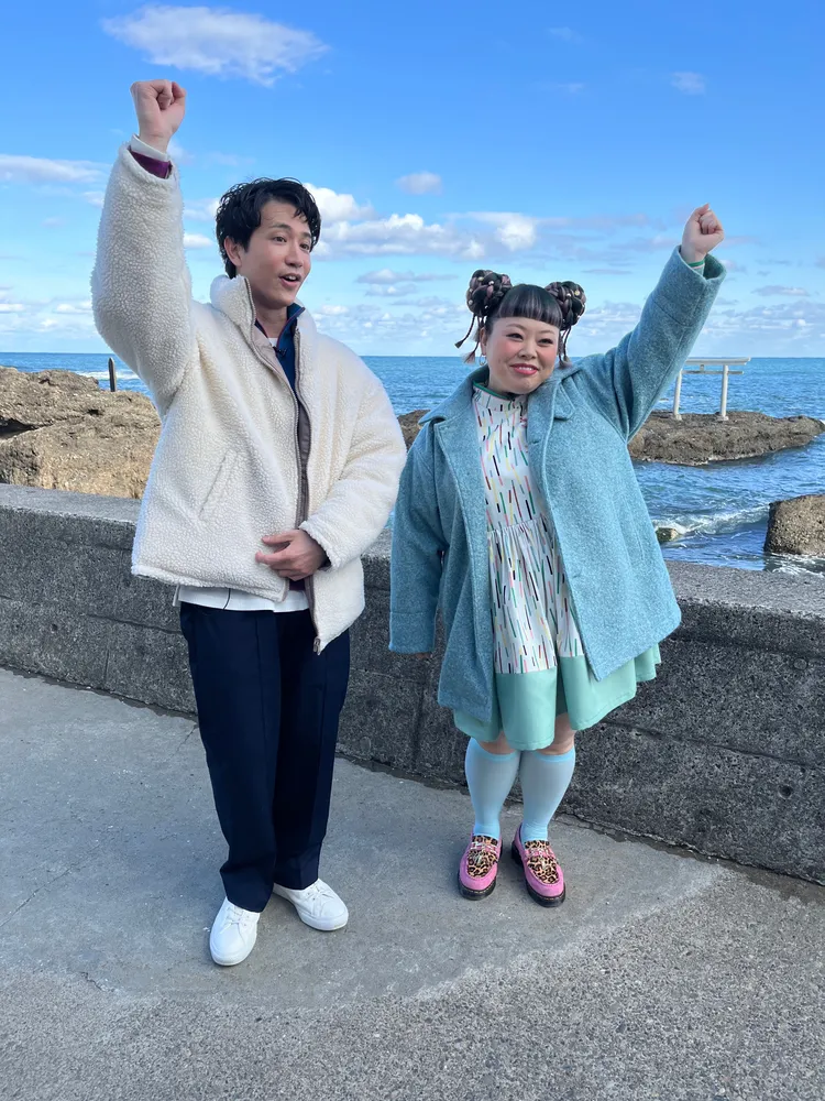 高志（左）、渡邊直美都有椎間盤突出。國興衛視提供