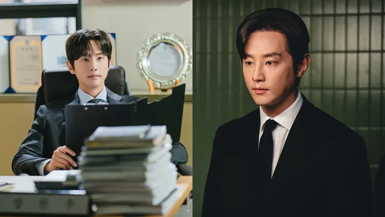 權律最近在《陪玩的女人》（左）、《聯結》都扮演檢察官。friDay影音提供