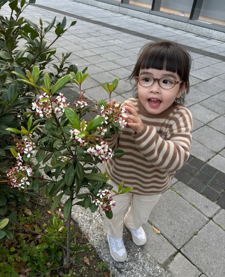 芝麻為治療遠視戴上眼鏡。翻攝夏如芝IG