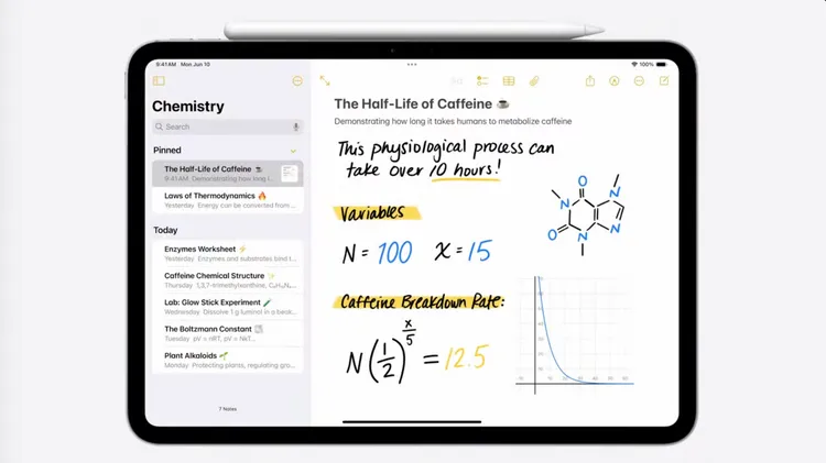 計算機中的數學計算功能，將為學生與工程人員帶來更直覺與方便的使用體驗。翻攝蘋果WWDC發表會。