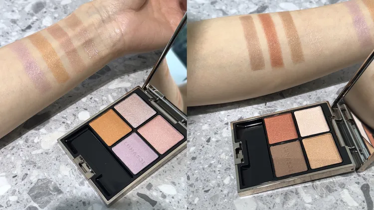 LUNASOL晶巧霓光眼彩盒#EX39（左）、#EX40（右），各2250元。張家玲攝