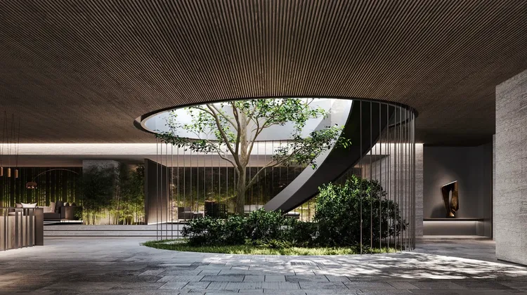 漢來日月行館大廳(3D模擬圖)。業者提供