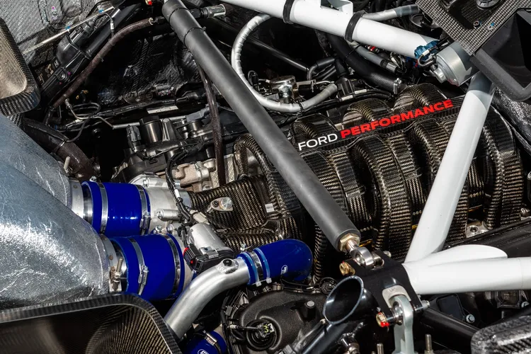 Ford Mustang GT3搭載的5.4L Coyote自然進氣V8引擎，具備500ps最大峰值馬力。原廠照片