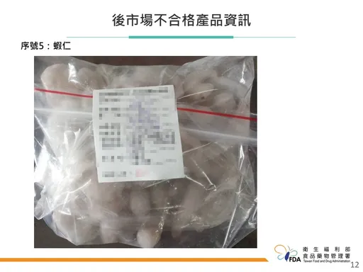 中國進口蝦仁被檢出動物用藥殘留 進口商遭重罰12萬