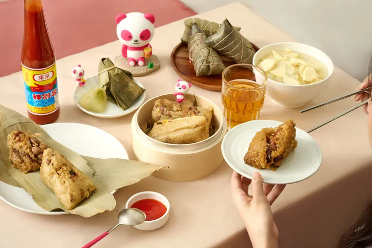 foodpanda統計大家吃粽子最愛搭配品項有辣椒醬等。業者提供