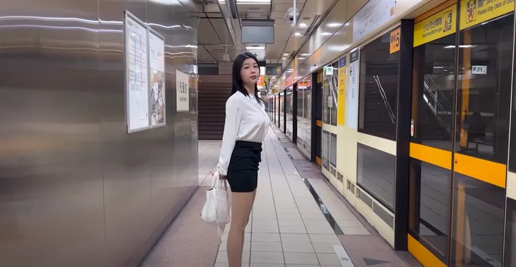 網紅御姐強尼無罩現身北捷。翻攝御姐強尼YT