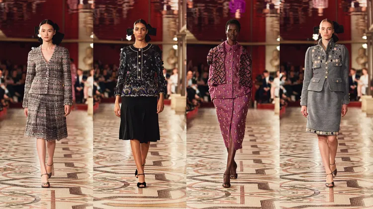 香奈兒2024/25秋冬高級訂製服大秀。品牌提供
