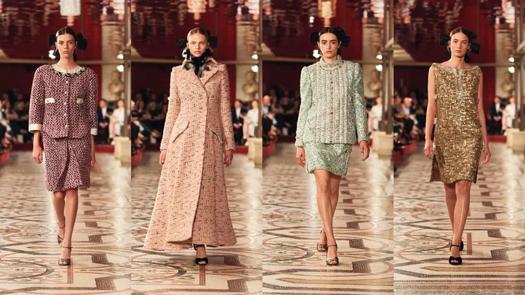 香奈兒2024/25秋冬高級訂製服大秀。品牌提供