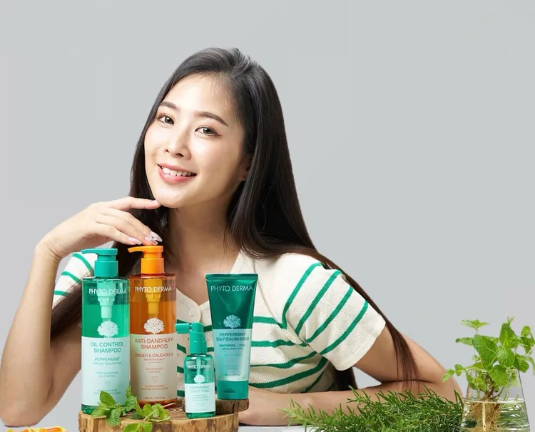 ▲ 朵蔓Phyto Derma草本養護系列產品，擁有超強專利頭皮養護成分。