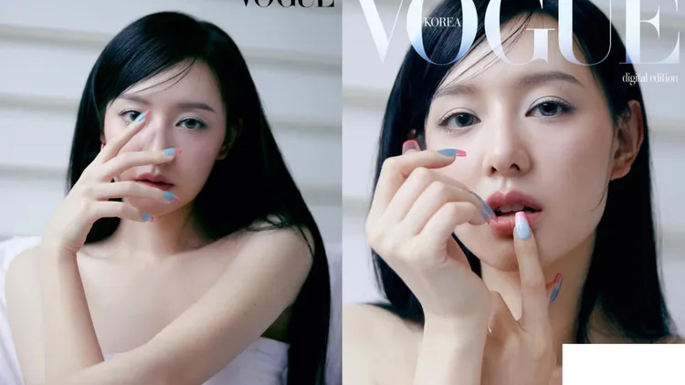 金智媛拍攝韓版《Vogue》封面。翻攝voguekorea IG