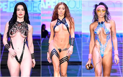 這也可以稱泳衣？近全裸麻豆只貼膠帶走秀引譁然　