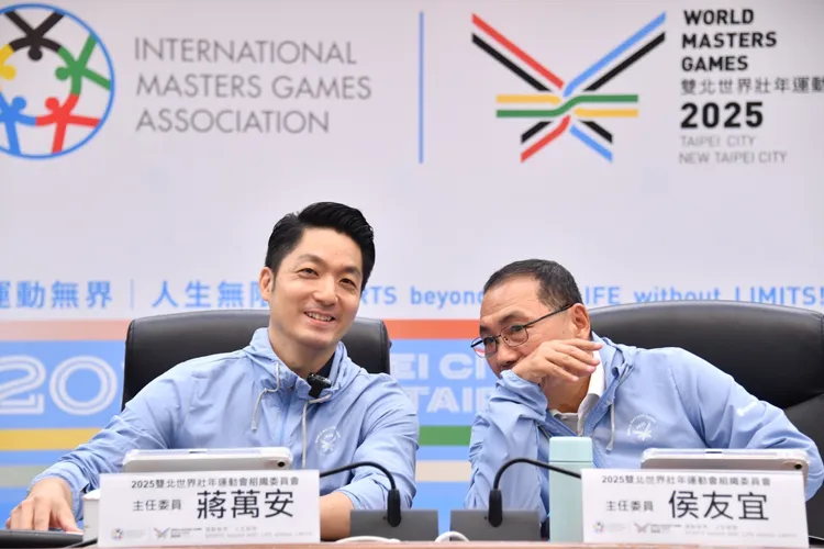 雙北市長今（28日）一同出席世壯運活動。北市府提供