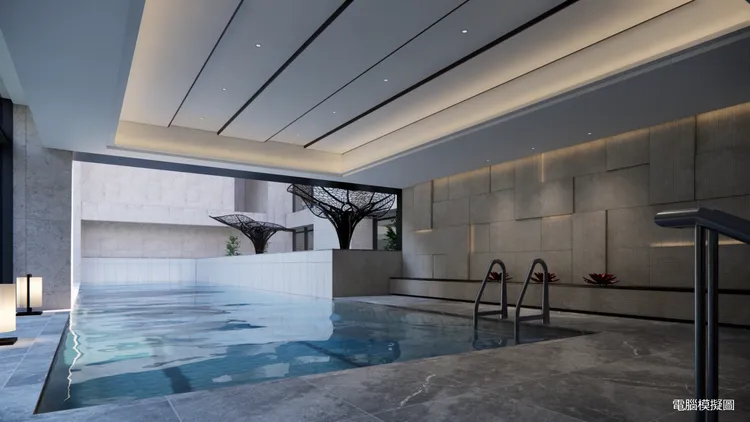 建案休閒設施規劃多元，堪比飯店等級規劃。豐邑機構提供