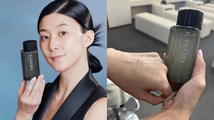 KANEBO平衡煥姸肌能水，180ml／1950元。左圖品牌提供、右圖張家玲攝