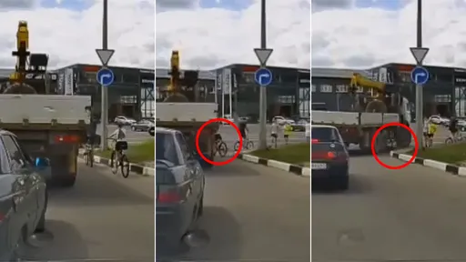 驚悚影片|11歲單車女童右轉擦撞人行道 隨即被工程大車輾斃