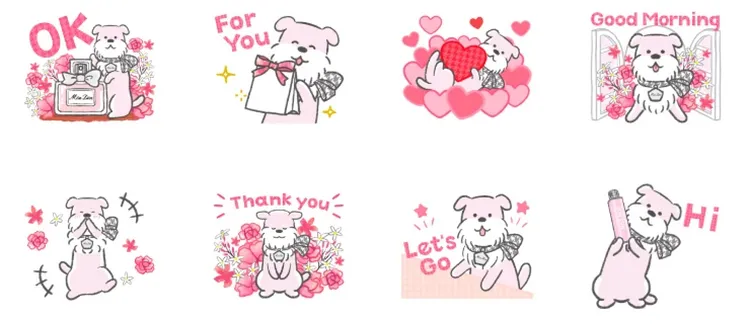 Miss Dior x Bobby限定LINE貼圖。品牌提供