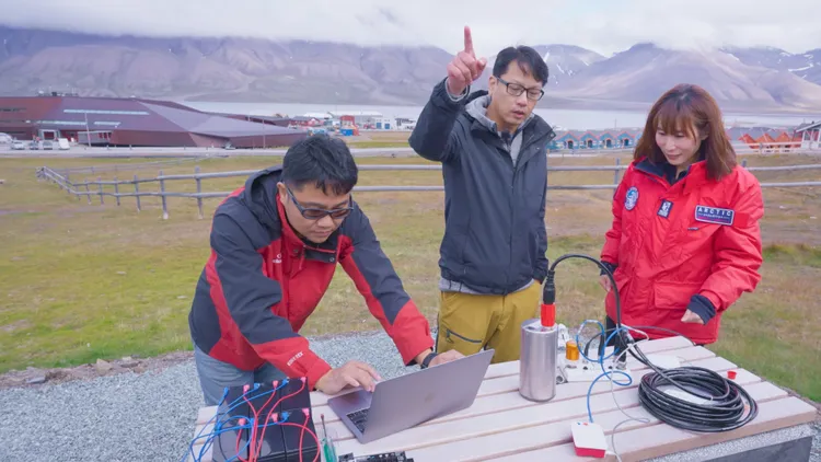 臺灣科學家前進北極做研究。東森新聞提供