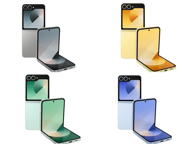 Galaxy Z Flip6則會有淺灰、水藍、鵝黃與薄荷綠四色。Evan Blass提供。
