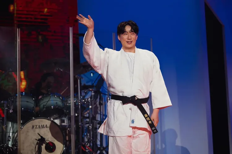 蕭煌奇是柔術黑帶，曾代表台灣出賽。翻攝蕭煌奇臉書