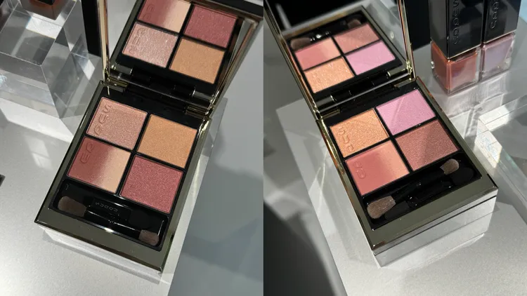 SUQQU晶采盈緻眼彩盤#140（左）、#141（右），各2600元。張家玲攝