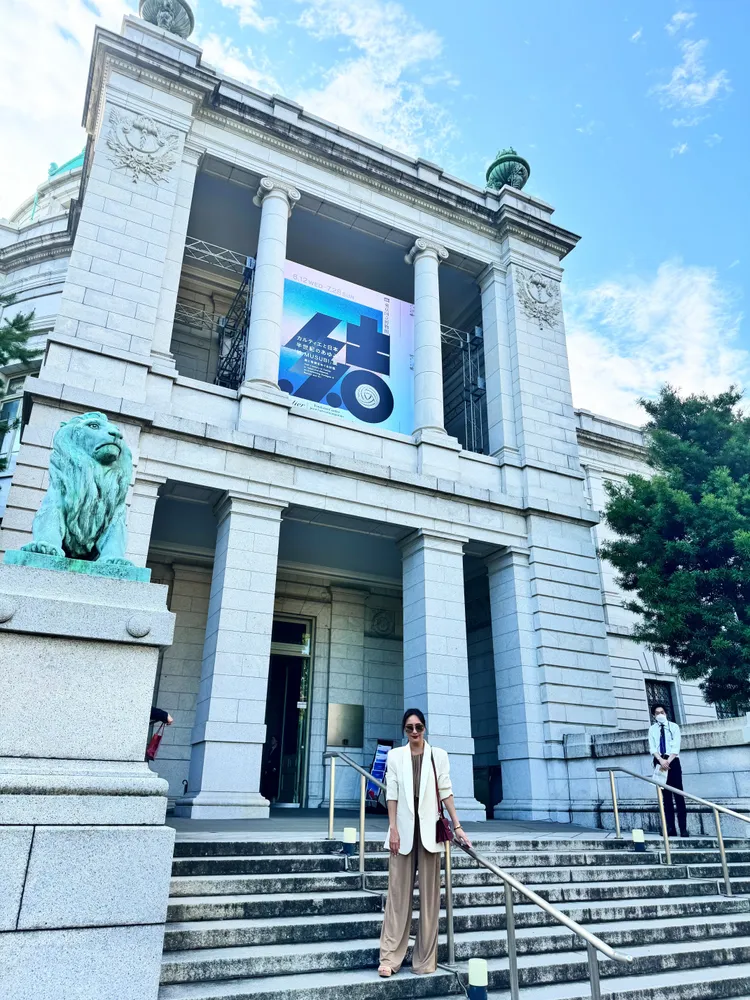 關穎在東京國立博物館前留影。