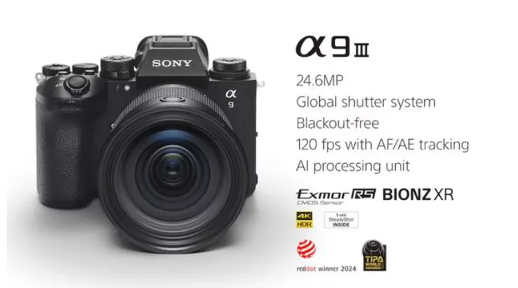 武奇使用的Sony旗下Alpha 9 III。翻攝Sony官網