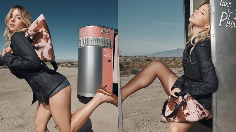 席德妮史威尼拍攝JIMMY CHOO形象片。品牌提供