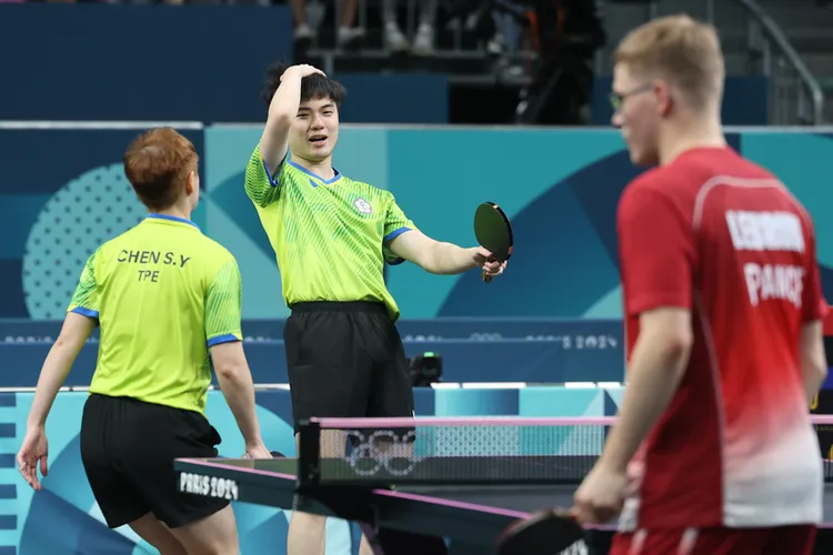 林昀儒和陳思羽首戰獲勝。 中央社