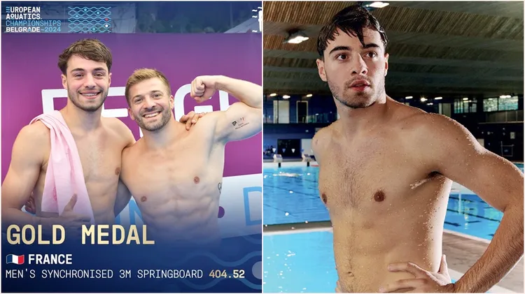 波耶與跳水搭檔的合照，先前就曾在社群上受討論。翻攝自波耶IG、推特