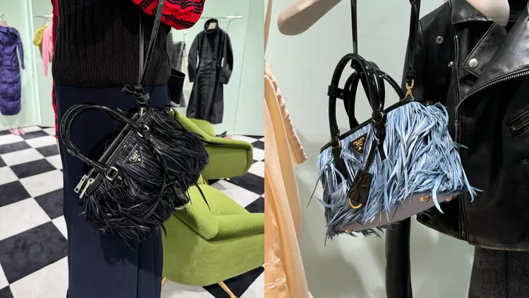 Galleria包款飾以羽毛細節，20萬5000元。張家玲攝