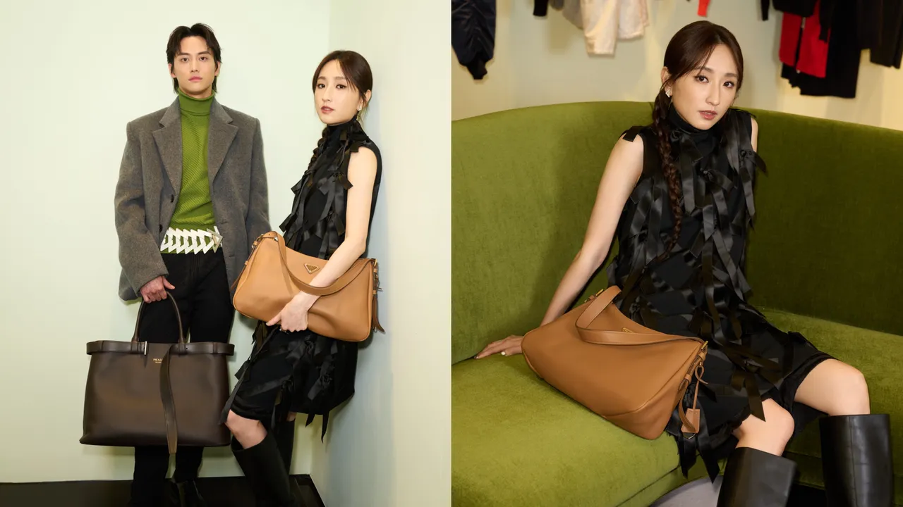 柯佳嬿與范少勳今日出席PRADA 2024秋冬男女裝媒體預覽會。品牌提供