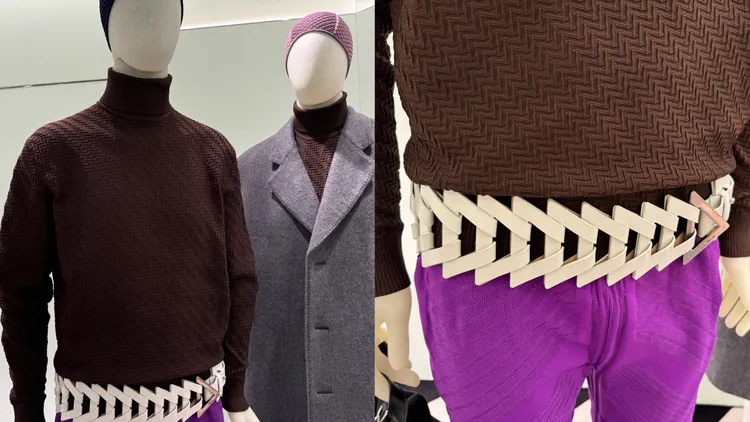 Prada造型皮革腰帶。張家玲攝