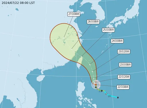 凱米路徑修正「更靠近台灣」！估明發陸警　暴風圈「橫掃嘉義以北」