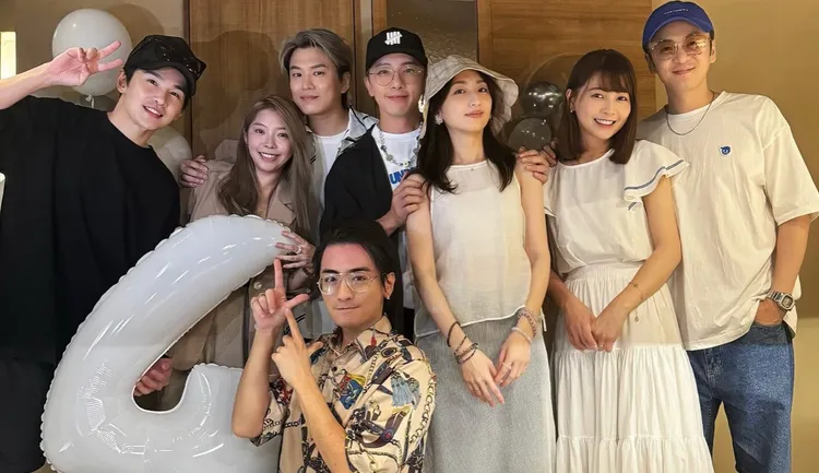 Energy+大嫂團大合照，之前一起為阿弟慶生，今天大嫂團謝京穎、邱馨葦及牛奶家人到場應援。翻攝Energy臉書
