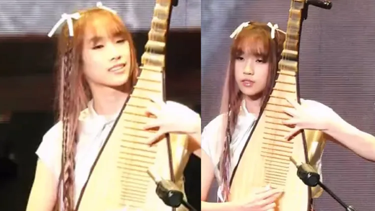 周傳雄女兒黛芬妮上台展現大將之風。翻攝okfinehhh微博