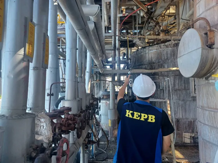 環保局派員前往現場檢測。環保局提供