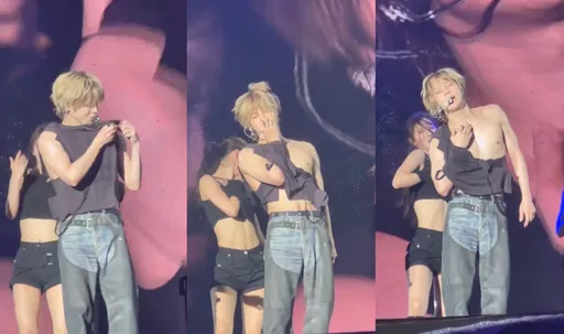 直擊|「SHINee」泰民唱到一半意外大露點! 胸前「小紅豆」被看光光