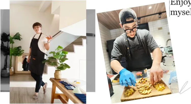 黃雅珉帥兒黃士杰負責製作餐點。翻攝黃雅珉臉書