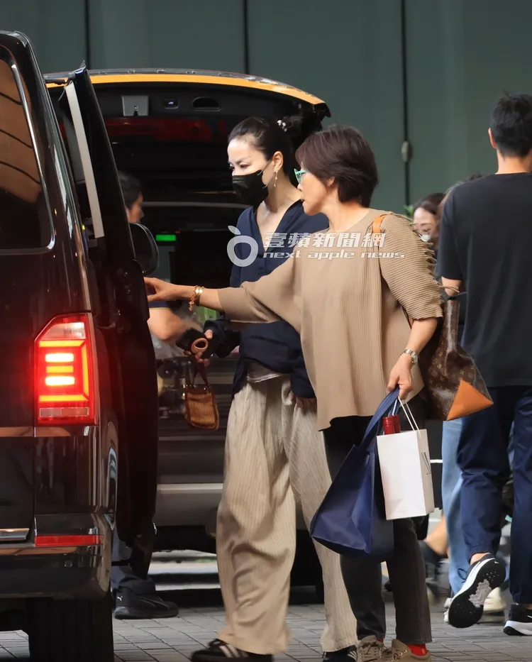 在資深經紀人的安排下，王菲準備坐上保母車離開。特勤中心攝