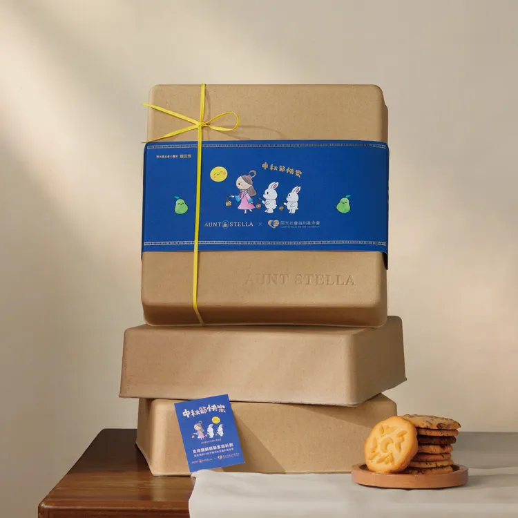 底盒碳排放量低於一杯拿鐵的「玉兔漫步」公益環保禮盒，關懷公益同時也友善環境。業者提供