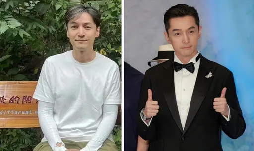 41歲胡歌素顏頭髮白半邊!看萬畝竹海被捕獲