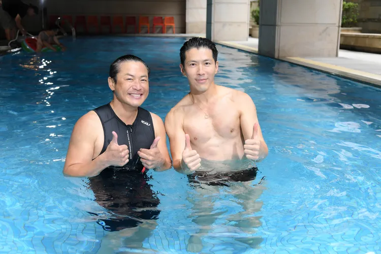 黃少祺、王宏恩分享保養秘訣。三立提供